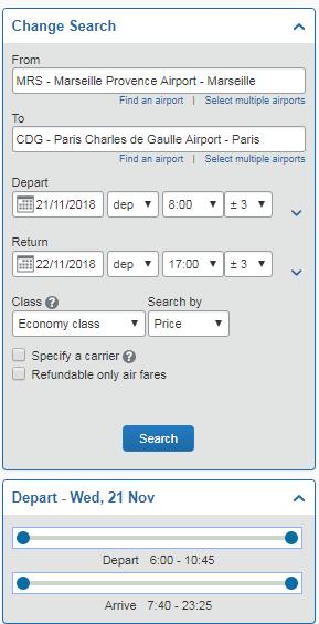 AIR TICKET BOOKING SUSCRIBER FARES SEARCH 2 search modes: Search by