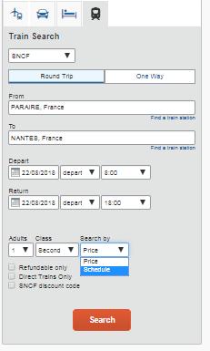 TRAIN TICKET BOOKING BY SCHEDULE Fill in the