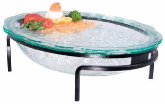 Textured Acrylic Chiller Set GL2450-C Clear Bowl & Tray $242.00 GL2450-G Green Tinted Bowl & Tray $242.