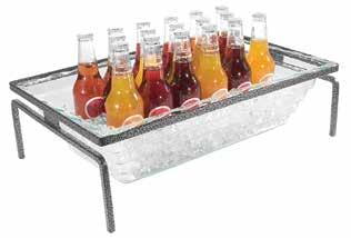 Textured Acrylic Food & Beverage Displays Welded solid steel stands w/superior powder coating for strentgh & durability.