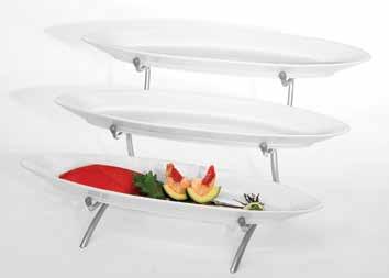 00 FISH Oval Tier 3 Level PP2200-B Black Stand $511.