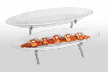 00 FISH Oval Tier 2 Level PP2202-B Black Stand $465.