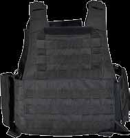 On the left side of the vest pouch with zipper.