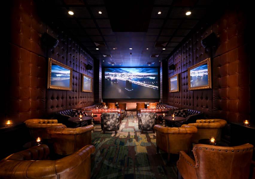 Screening Room Style and comfort meet state-of-the-art technology in The Screening Room.