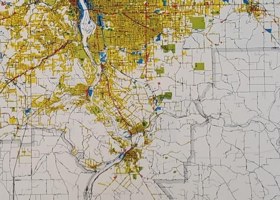 Urban Area of Clackamas County in 1960 Land Use Map