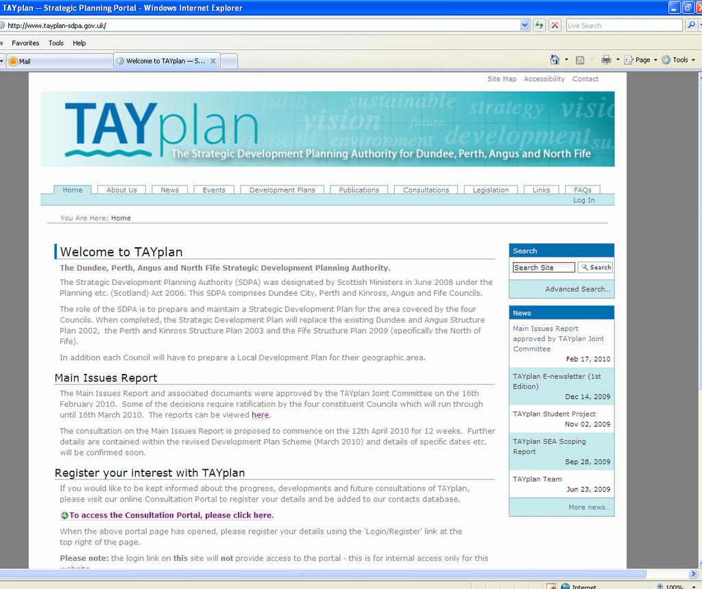 Login in and registration Go to www.tayplan-sdpa.