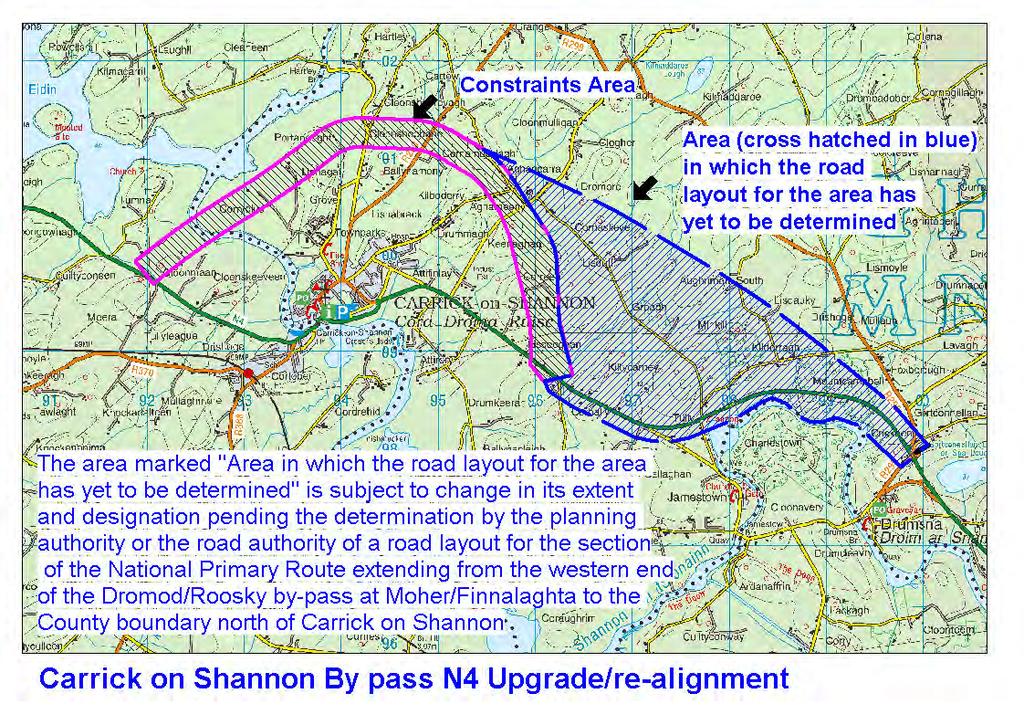 Map 2.5: Carrick-on-Shannon By-Pass N4 Upgrade/Re-alignment The requirement for a connection of the proposed scheme with the R280 is also recognised in Policy and Objectives 5.