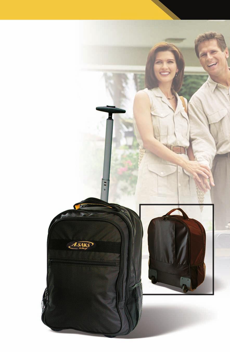 AE-19W Deluxe Trolley Backpack 19 x 14 x 9 with 4 Expansion Becomes 19 x 14 x 13 Expanded Retractable Handle Extra lightweight Heavy duty single contoured quick push button pull