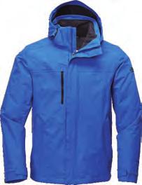 Waterproof, breathable DryVent shell Heatseeker synthetic insulation in the removable liner jacket provides additional warmth Adjustable hood with laminated brim Stand collar Storm flap with