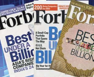 First Sri Lankan corporate entity to be recognized 3 times consecutively by Forbes Magazine as one of the 200 most