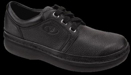 leather upper with hook and loop closure for adjustability and comfort,