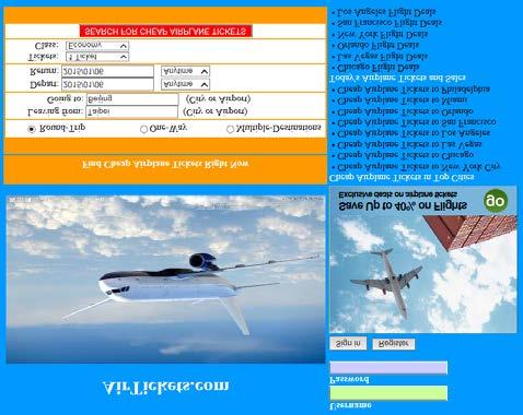 for flight tickets information. There are two entrances in our website, which are for the customer and the airline (airline association) staff.