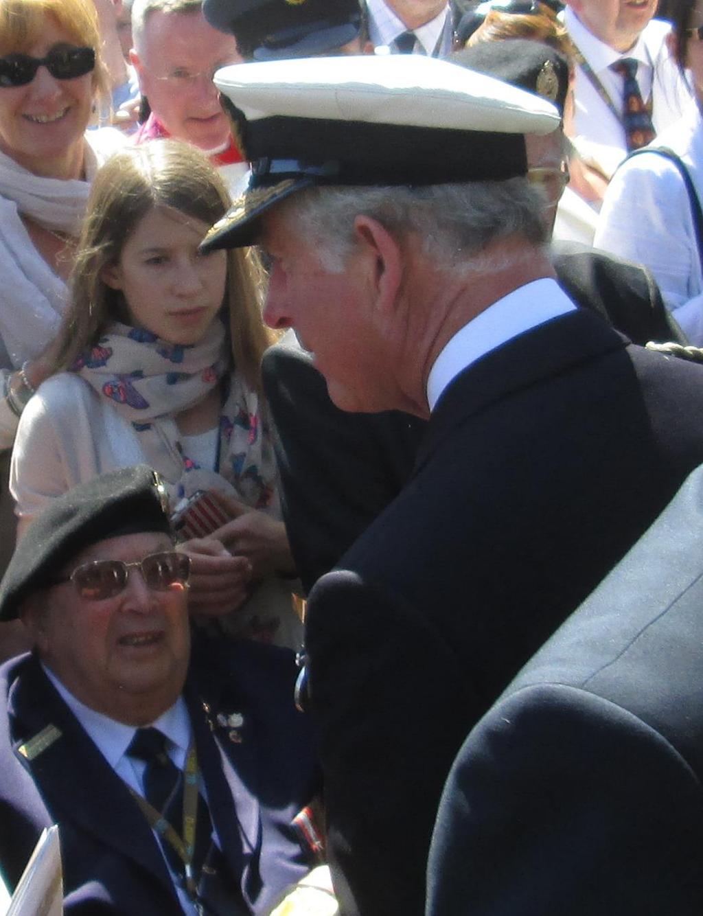Prince Charles speaks to a Veteran in