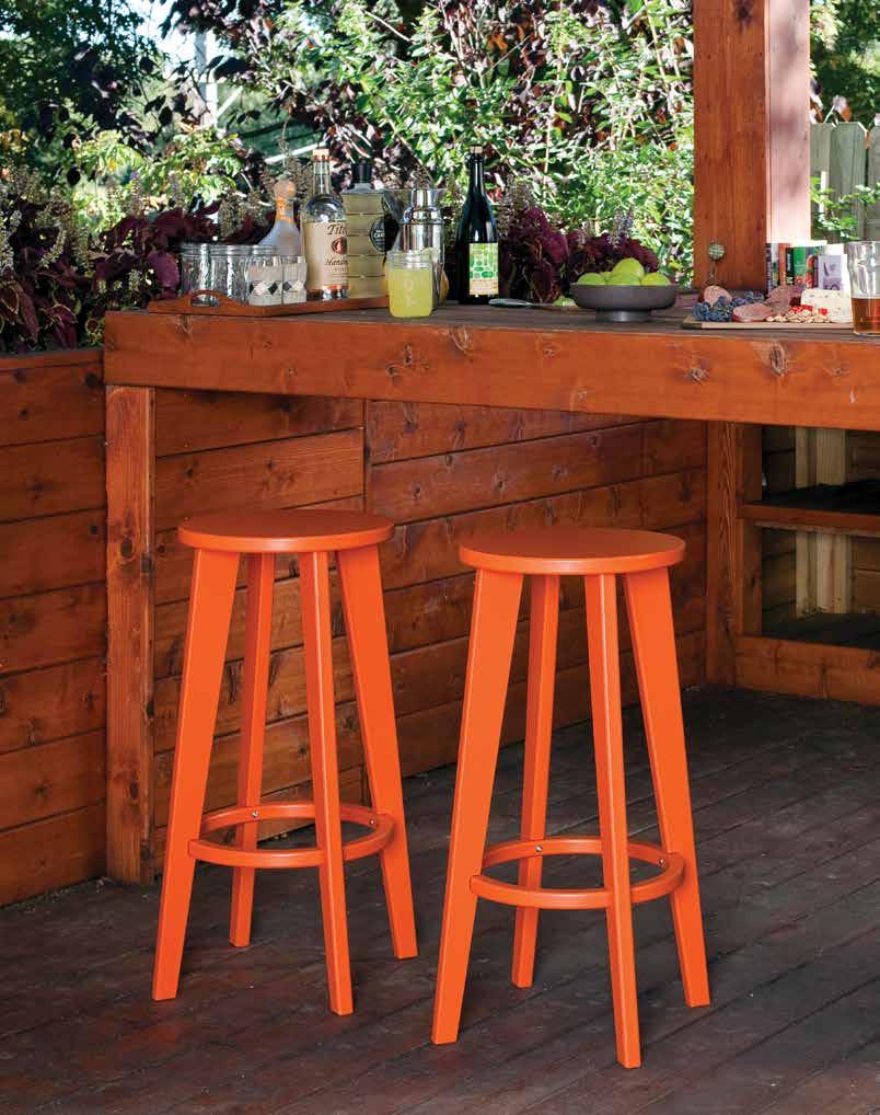 Also available in bar, counter, and dining height. a. b. a. Fresh Air Bar Stool $575 Fresh Air Bar Table $895 b.