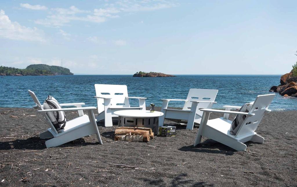 100% RECYCLED + 100% RECYCLABLE All Loll outdoor furniture is made with recycled