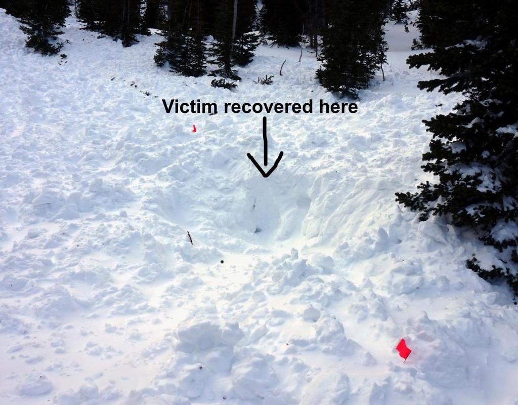 Figure 6: Rescuers found the victim here, roughly 150 yards below