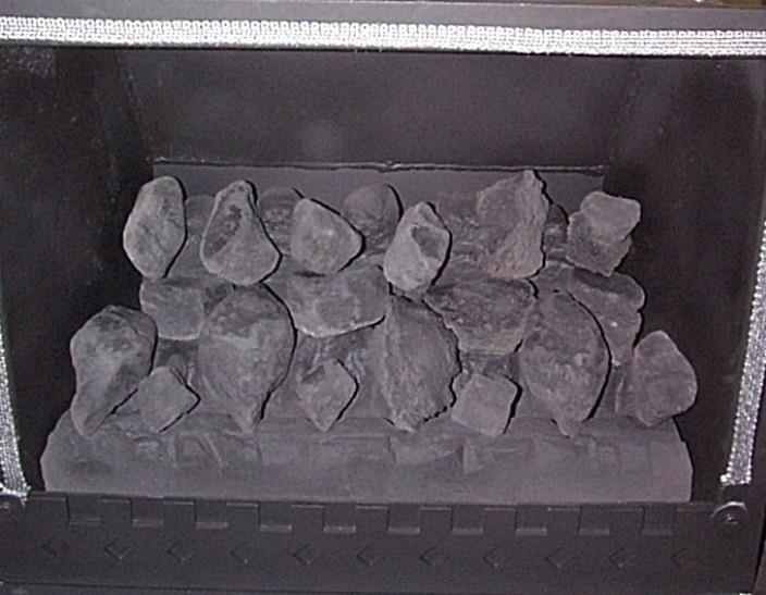 6. The third row of coals consists of 6 medium sized coals (6 small sized coals for LPG stoves).