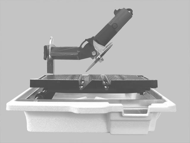 Angle Place Square on the Movable Cutting Table and position the Square against the Blade Upper Screw (D) Verify Blade is even across all points of Square and there are