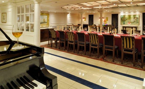Steinway piano is adjacent to the dining
