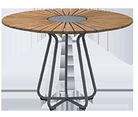 099 924 10706-3000+ Legs 10706-0018 205 x 90 cm Dining table for outdoor use in compact laminate and powder coated gray