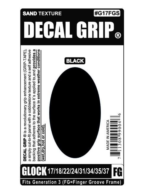 DECAL GRIP is a patented revolutionary grip enhancement (GRIP-TAPE) a simply cut-to-fit- panel with a cobblestone texture and a self-adhesive backing that adheres to the surface its applied to, and
