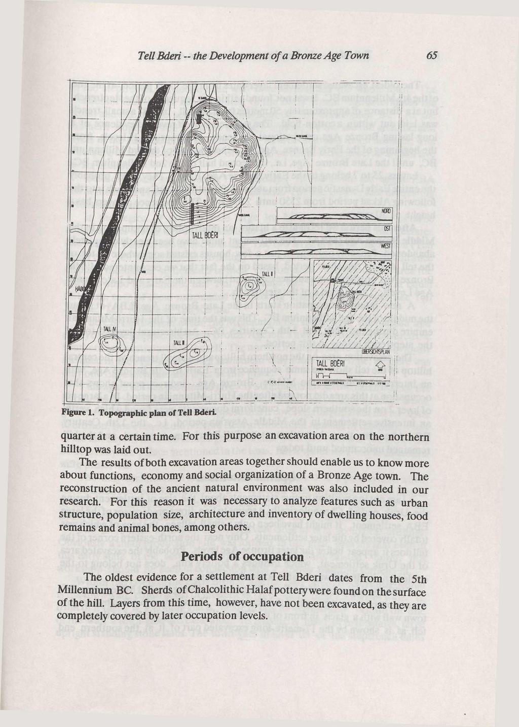 TellBderi -- the Development of a Bronze Age Town 65 V, e FALL E y i^s Si A Figure 1. Topographic plan of Tell Bderi / J///////// 3- IB5DW.AB FALL BOtRI O quarter at a certain time.