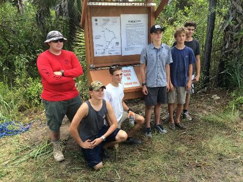 addition of a Trail Kiosk and picnic tables to the trail system in Big Cypress North Section II. The Kiosk and picnic tables were part of a project for Scout Colton Pray.