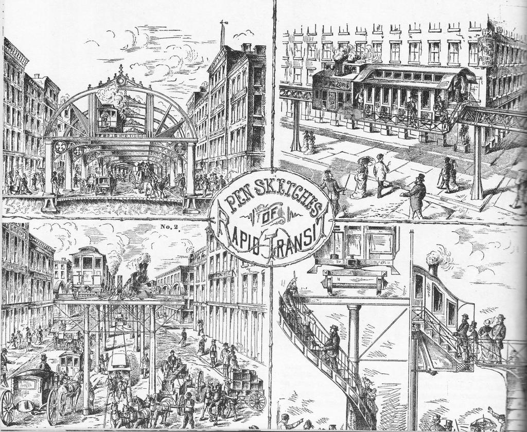 TRAINS THROUGH MEMORY By the 1850s the city of New York was experiencing widespread traffic congestion and chaos in its city streets.