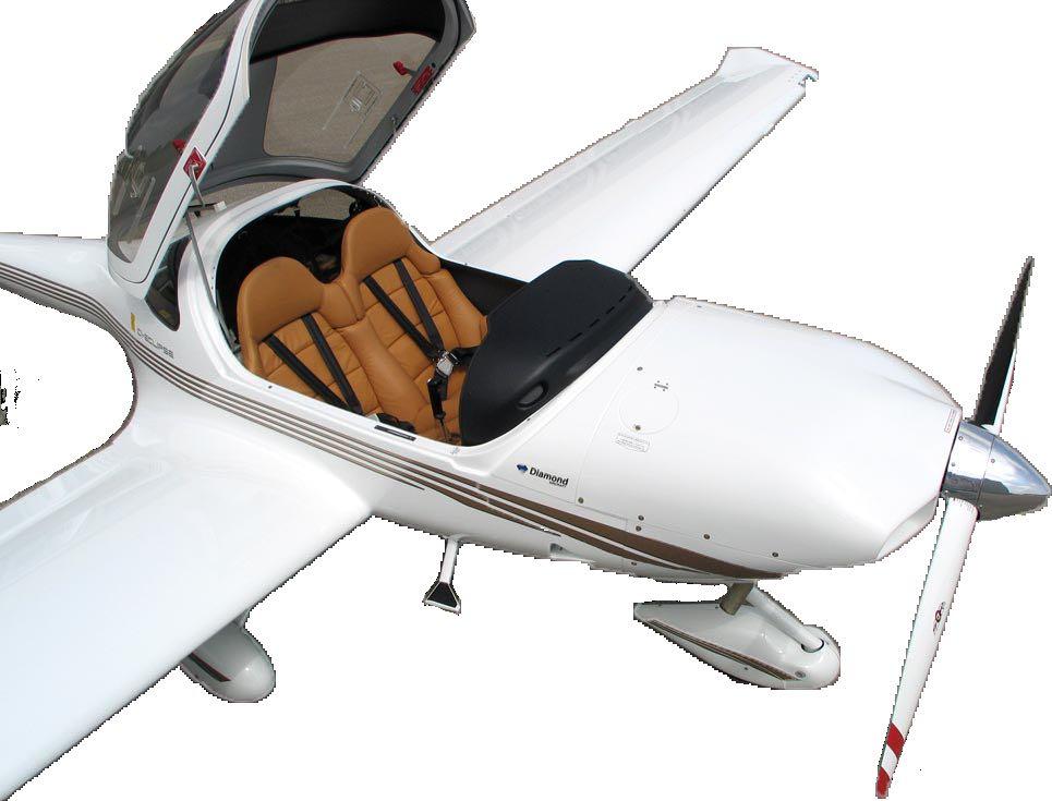 AIRCRAFT DIAMOND DA20 C1 Eclipse * Carbonfibre single-engine aircraft * Joystick controls with pedestal mounted throttle * Two-seater aircraft with high visibility