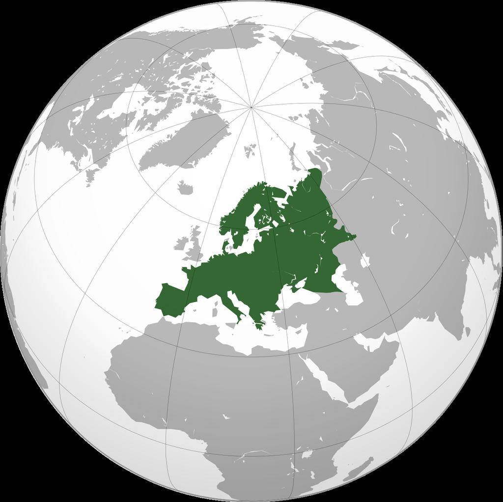 EUROPE EUROPE IN THE WORLD: LOCATION AND BORDERS LOCATION There are 6 continents in the world (America, Asia, Africa, Antarctica, Europe and Oceania). Europe is one of the six continents.