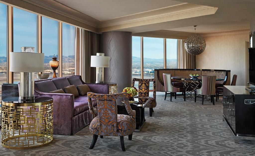 SUNRISE/SUNSET SUITES With floor-to-ceiling windows facing in two directions, these dazzling