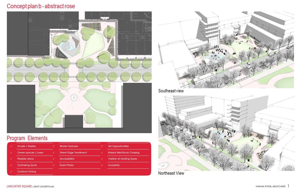 Lancaster Square East Plaza Concept More details on the final