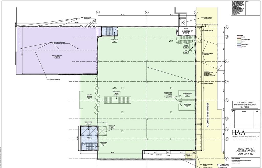 Second floor plan for the Library and