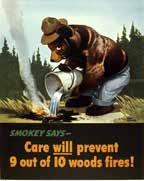 1950 The Smokey Bear character receives