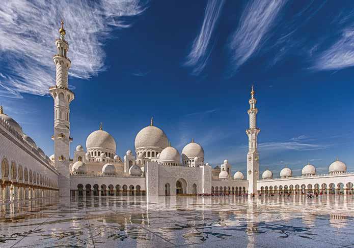 Abu Dhabi City Tour Drive along the coastline to Abu Dhabi, Passing Jebel Ali Port and Free Zone Visit Sheikh Zayed Grand Mosque Pass-by