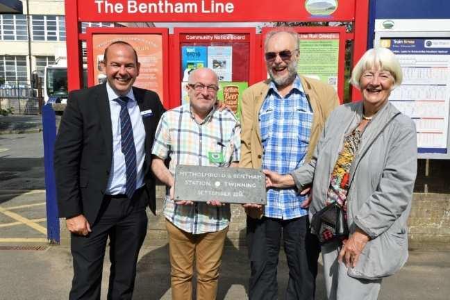 Members of the Bentham Line CRP, Friends of Bentham Station and Lancaster & Skipton Rail User Groups made the journey to Mytholmroyd on