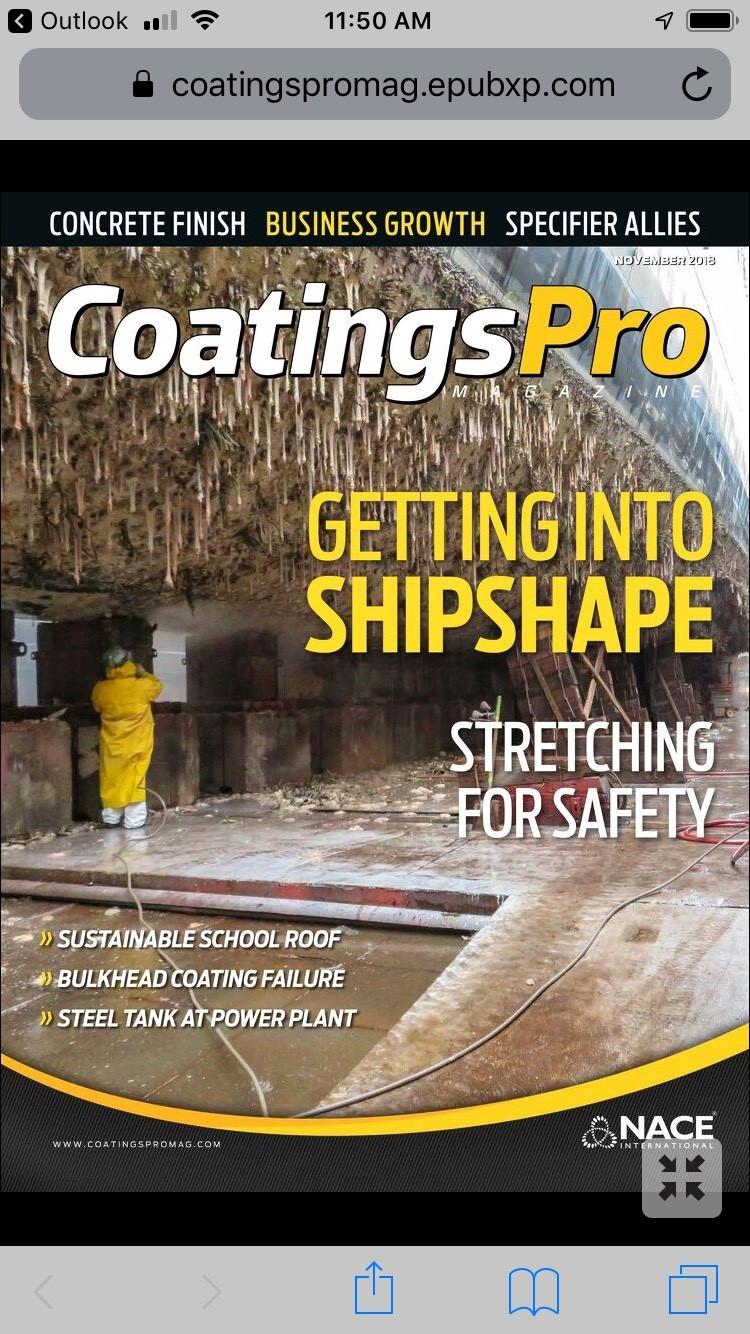 CoatingsPro Cover Story Well, we made the magazine cover! No, it s not Time, Life or the Rolling Stone.