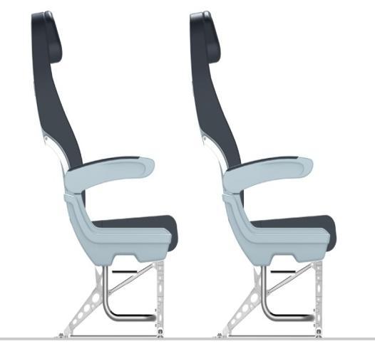 Extended living space through thinner back rest Head rest 4
