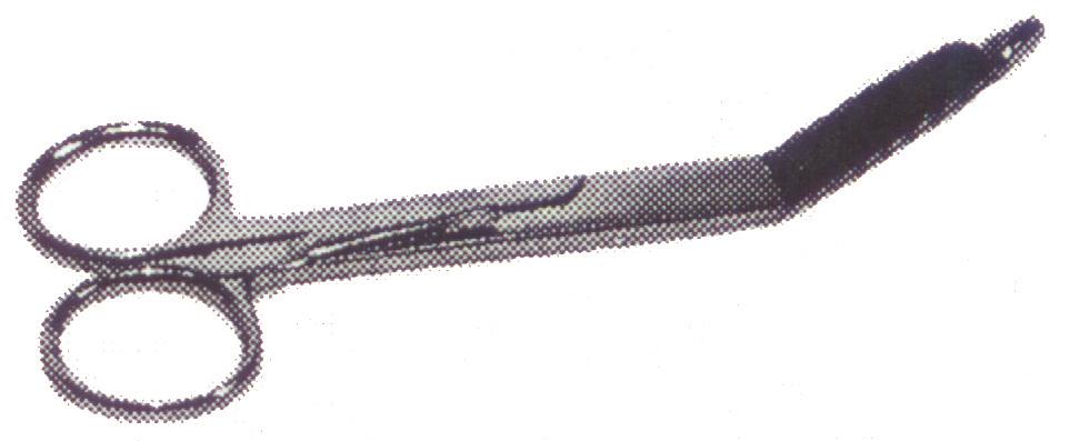 : PEL-10-1570 WIRE CUTTING SCISSORS POCKET SIZE BANDAGE SCISSORS Angular serrated edge.