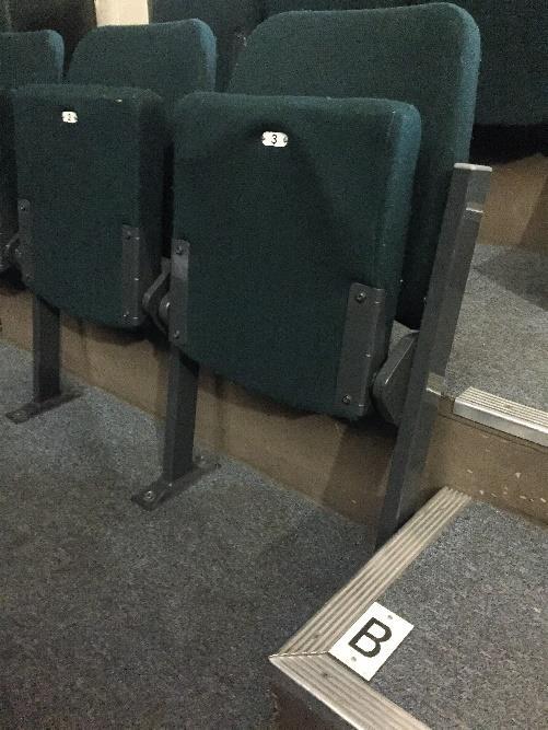 When you get into the auditorium, you can find which seat you re in by looking at your ticket.