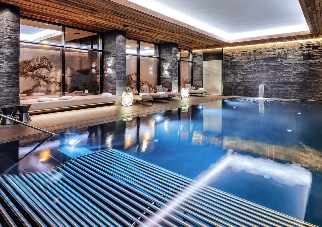 RELAXATION AND FITNESS For the well-being of body and soul The wellness and spa area at Severin*s The Alpine Retreat extends over 415 m 2.