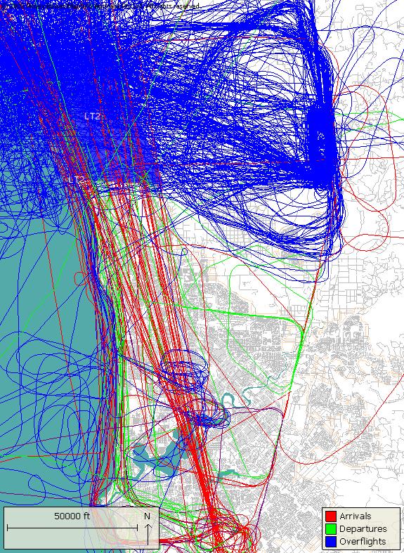 Figure 11 Non-jet operations above newly overflown area April 2010 Non-jet traffic mostly comprises