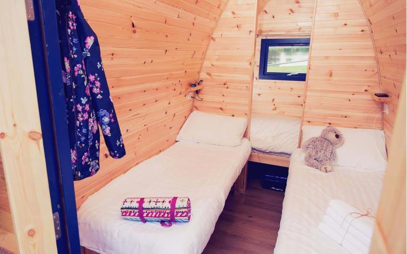 This unique accommodation is in a camping style with the toilet, shower, baby change and accessibility facilities all located in a facilities block in the pod camp.