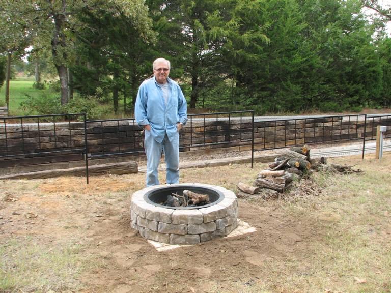 NEW FIRE PIT Thanks to Les and Anne Coker, they designed and built a new fire