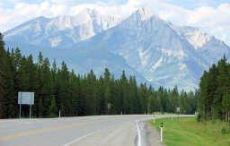 The view of Mount Lorette is from the east side of Hwy 40, just north of the Kananaskis Golf Course entrance.