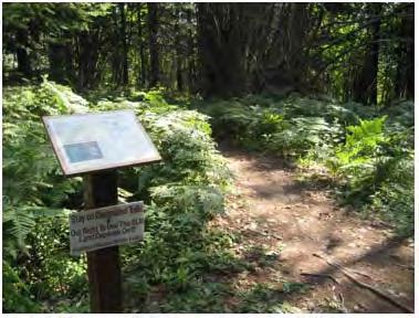 3 Interpretation Installing interpretive signs along the trail often sets a certain tone for the trail and provides further reminders and awareness that other users might be on the trail.