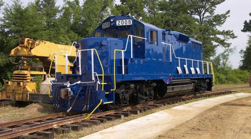 Interestingly, the original 315 wore a Yellowbonnet for a time. Below: Also on display is South Carolina Ports GP20 No. 2008.