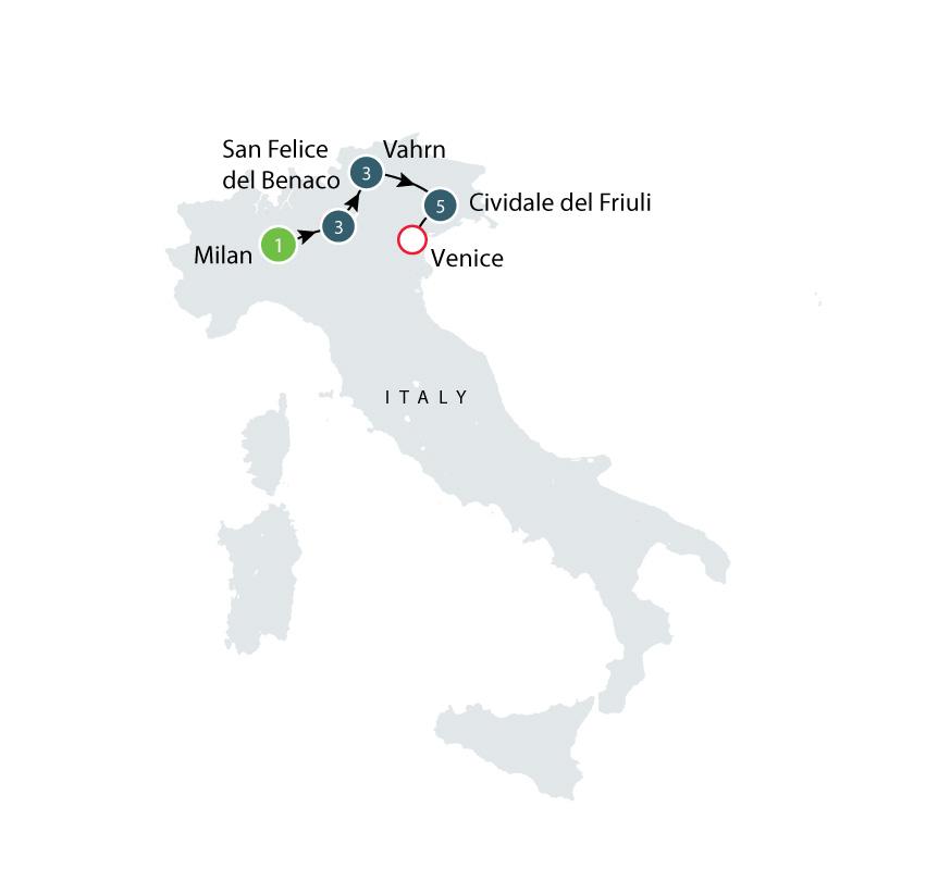 The Lakes and Landscapes of Northern Italy is a region shaped through history and the landscape setting.