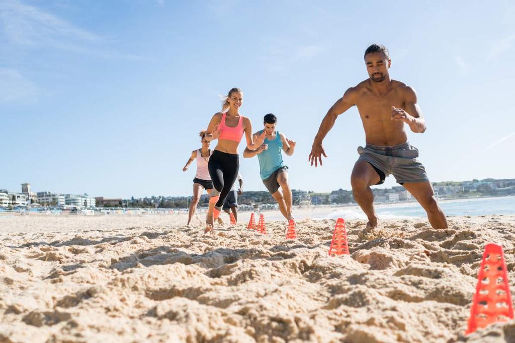 ITINERARY Day 9 Group workouts on the beach continue. We'll retest your fitness and compare it to day one benchmarks, your only competition is yourself.