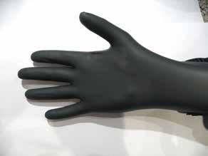 55 Bodyguards Black Powder Free Nitrile Gloves Soft elastic material feels cooler and is more comfortable and flexible to wear Textured fingertips for improved grip Rolled cuff for additional